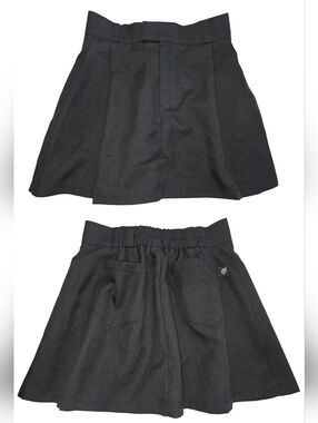 Dear Stalker S/M Black Pleated Mini Skirt Elastic Back Waist 3528-AJ